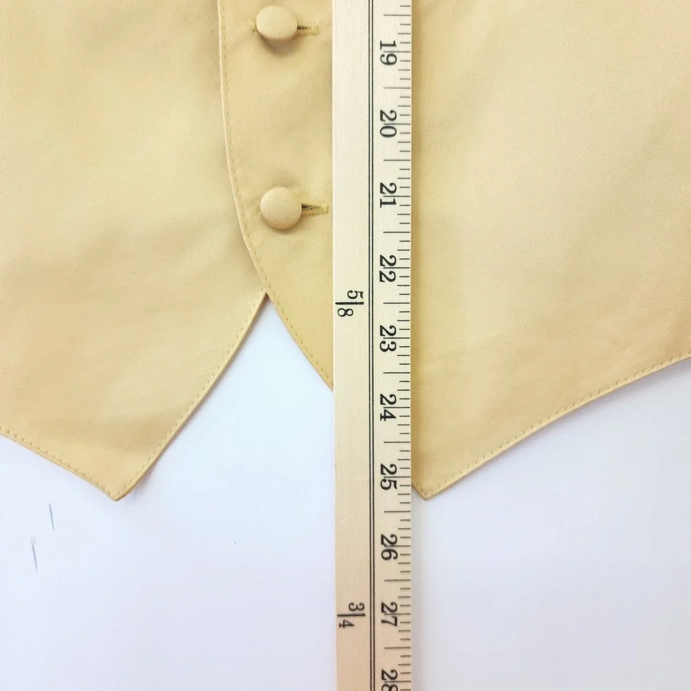 Vesuvio Napoli Mens XS Gold Yellow Formal Suit Vest Waistcoat Wedding